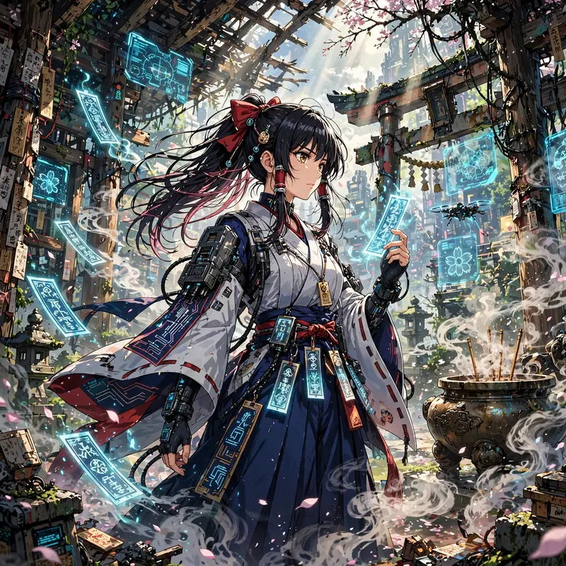 Neon Shrine Maiden