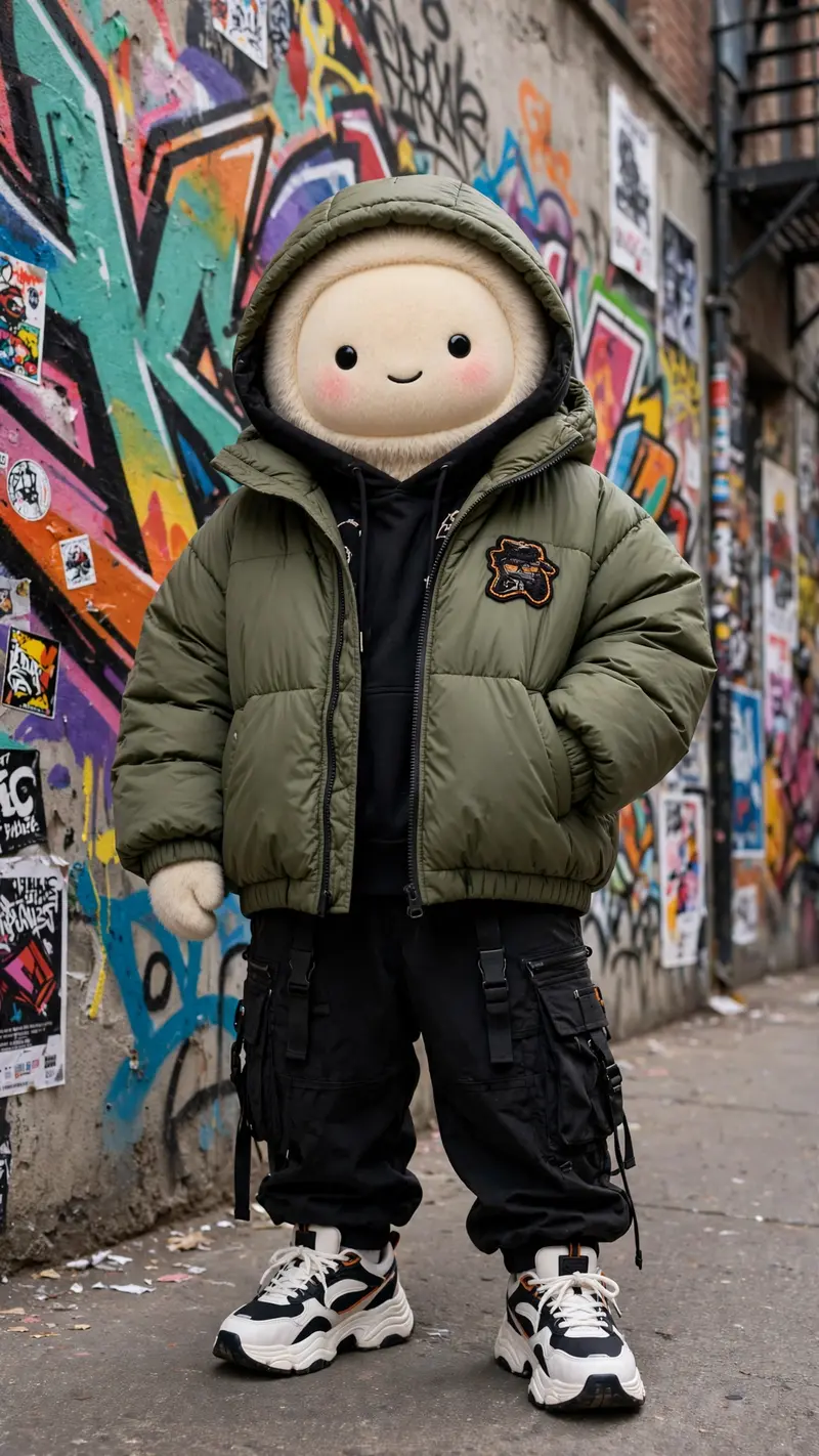 Graffiti Wall Streetwear Portrait