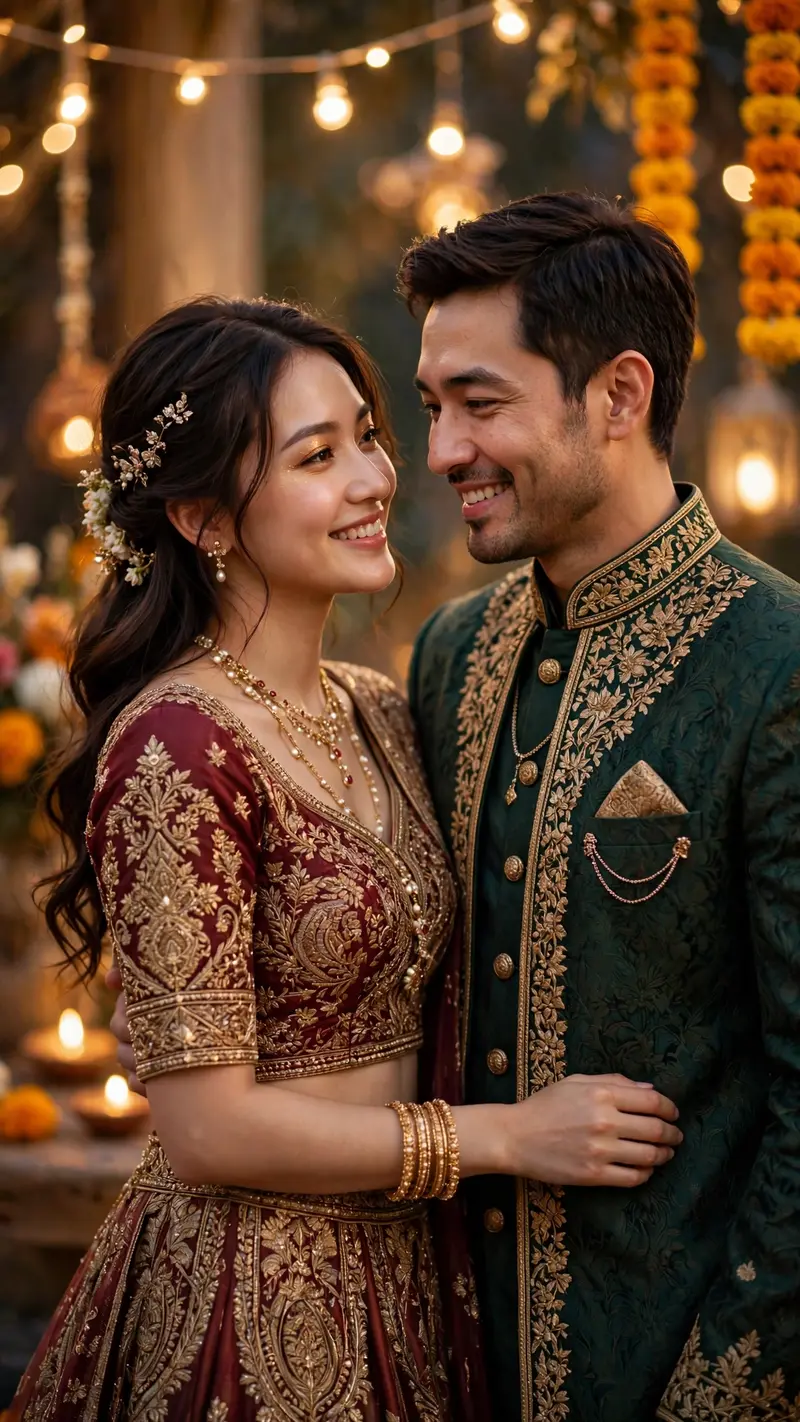 Elegant Festive Couple