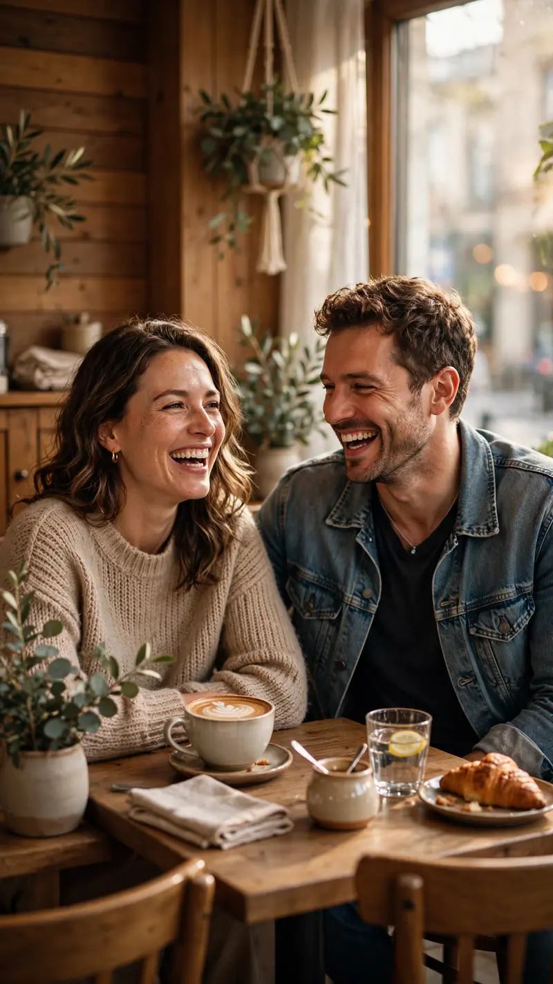 Morning Coffee Shop Couple