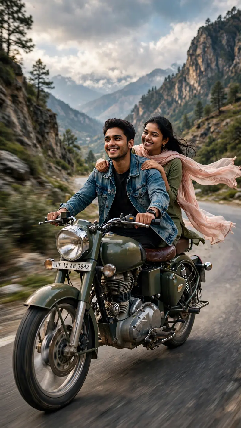 Mountain Ride AI Photo