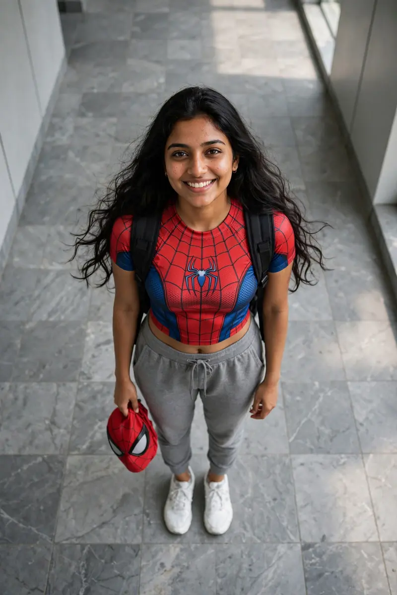 Solo Spider-Woman Overhead Shot