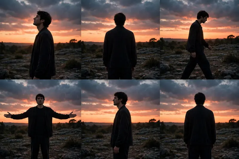 Sunset Silhouette Walk Video