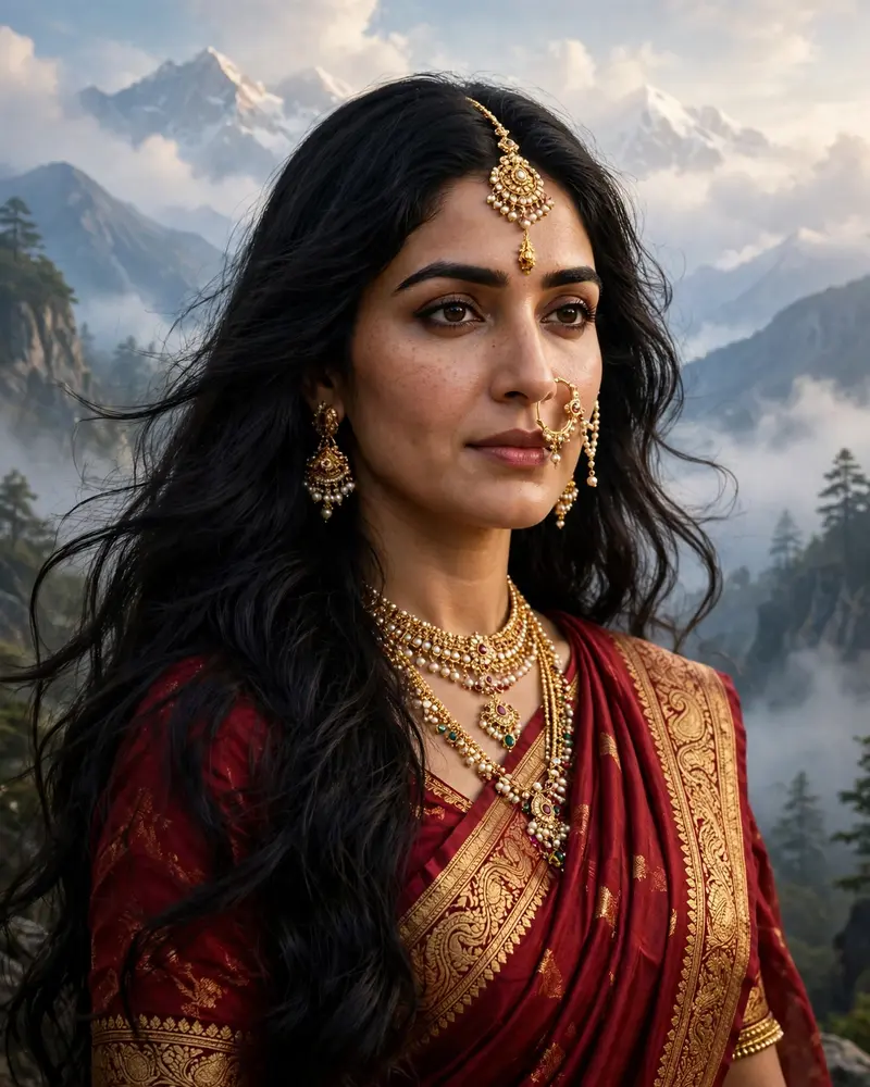 Maa Parvati Divine Portrait
