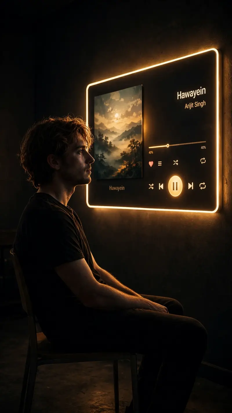Dark Music Player Portrait
