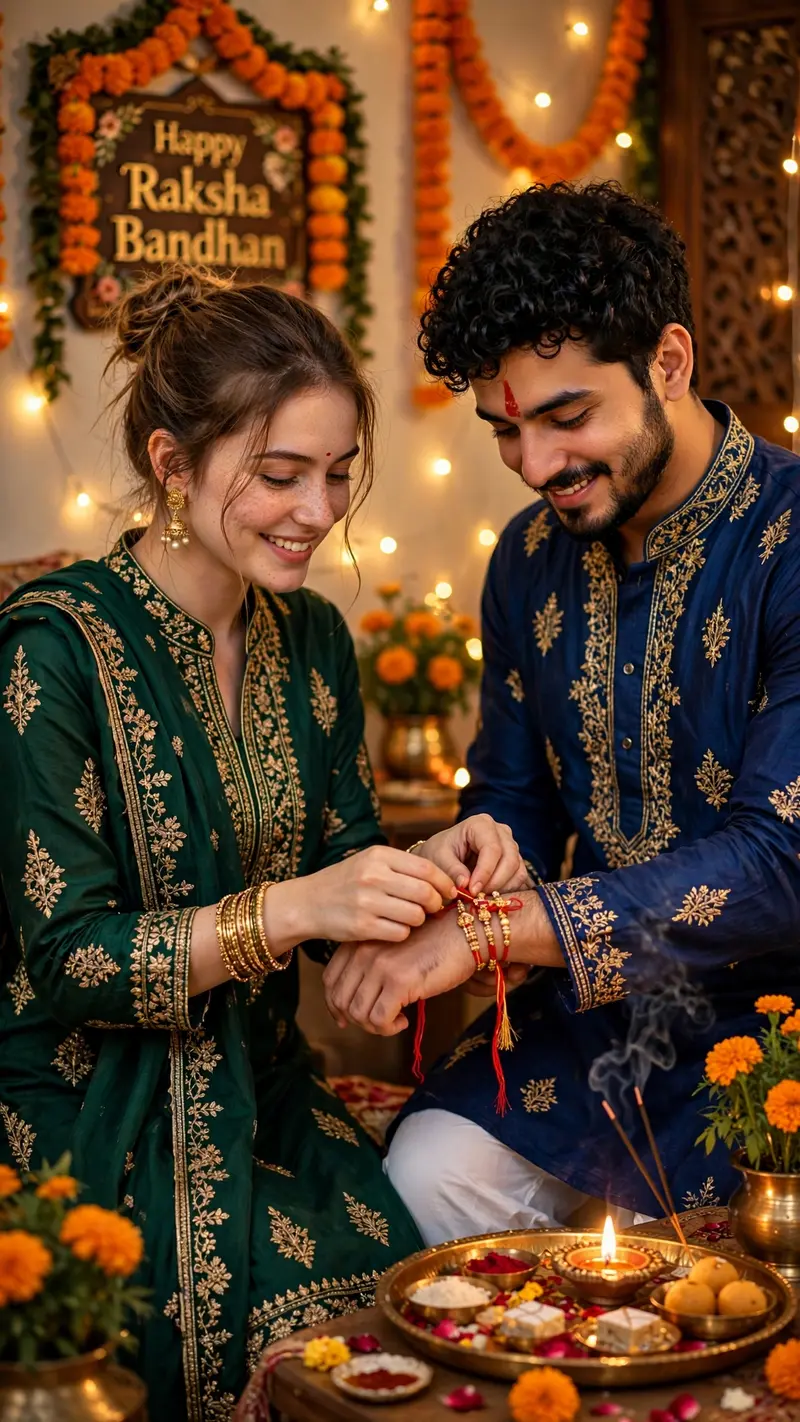 Raksha Bandhan Sibling Portrait