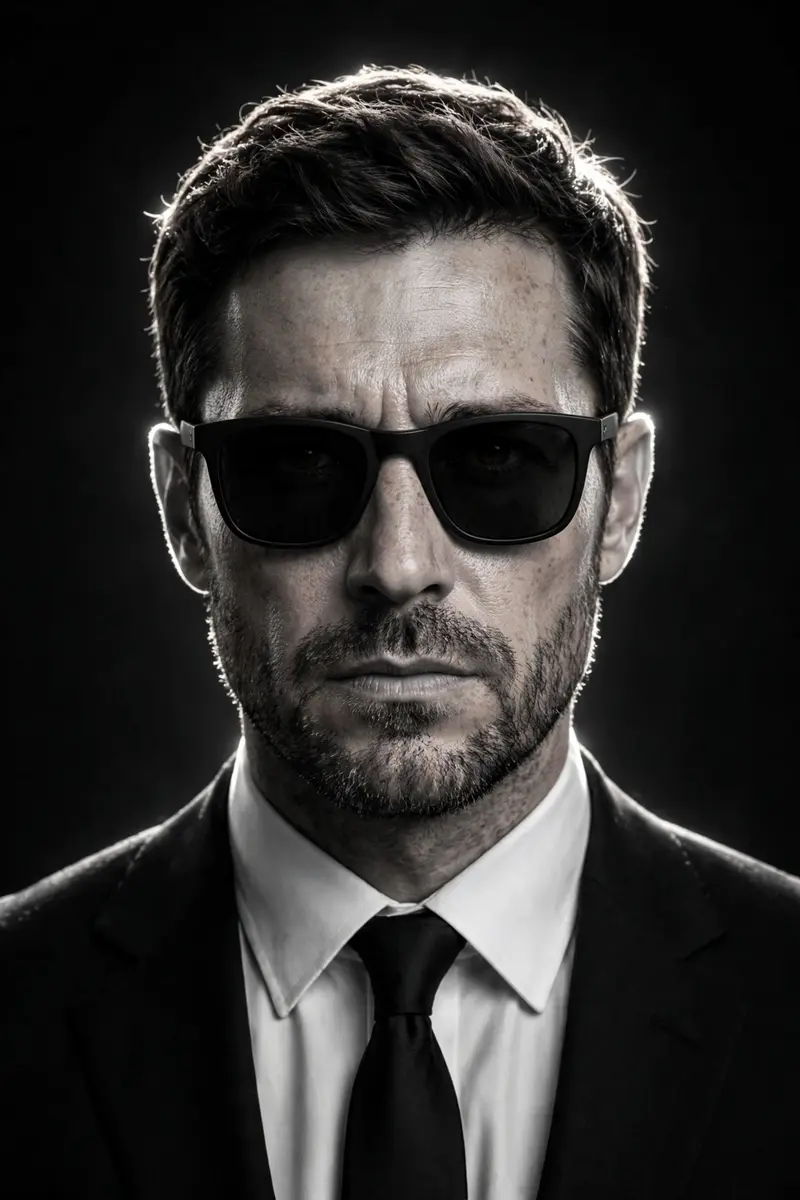 Classic Black Suit Portrait