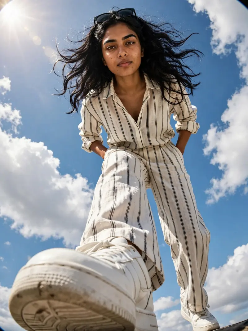 Cloudy Sunlight Low Angle Portrait