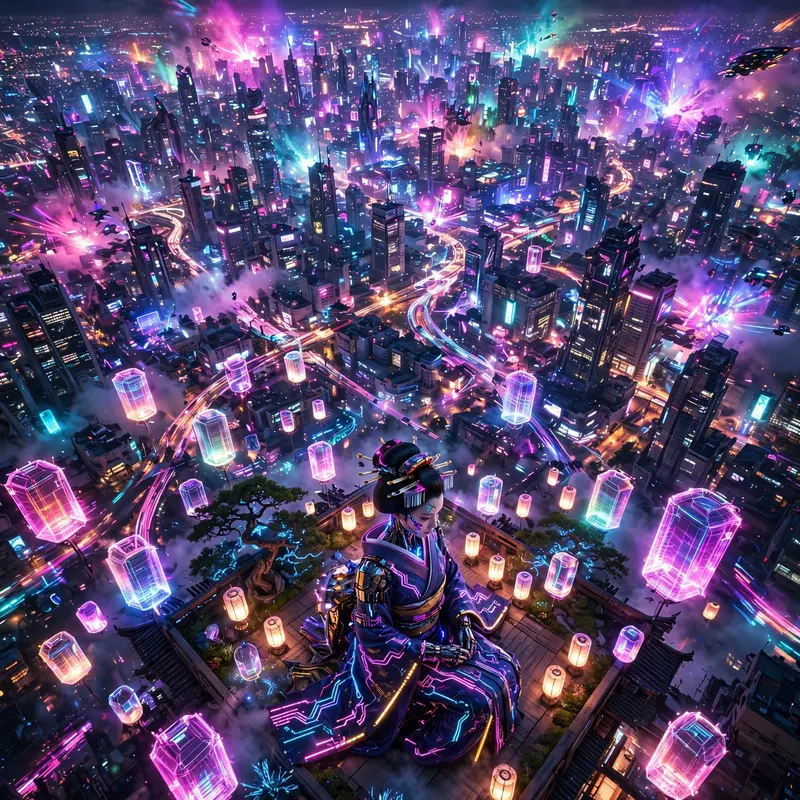 Neon Express Train