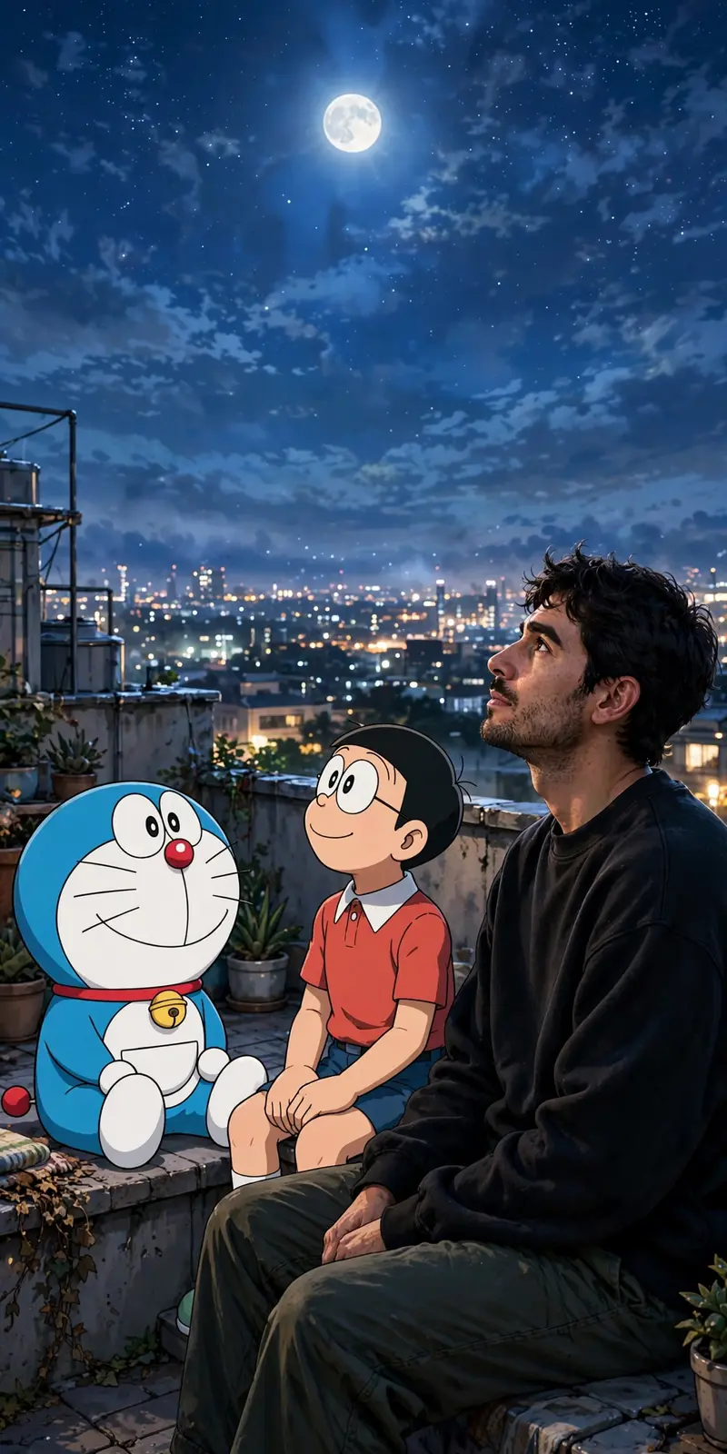 Nobita Doraemon Terrace Scene