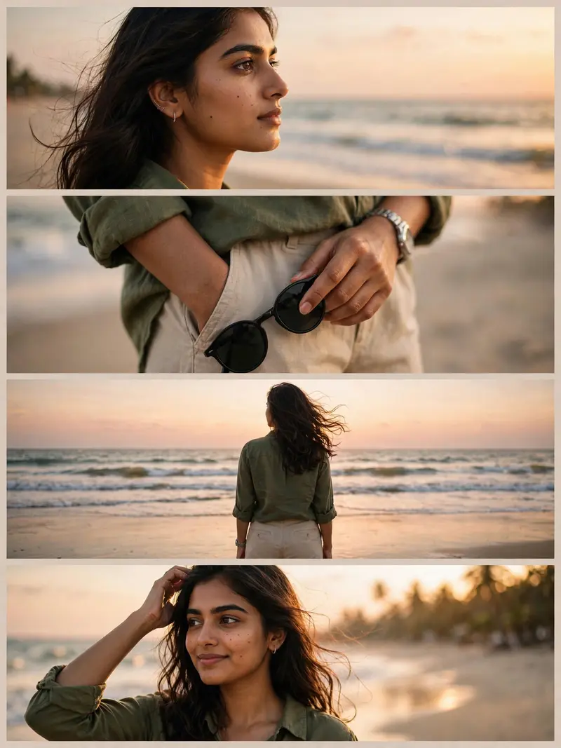 Sunset Beach Collage Photoshoot