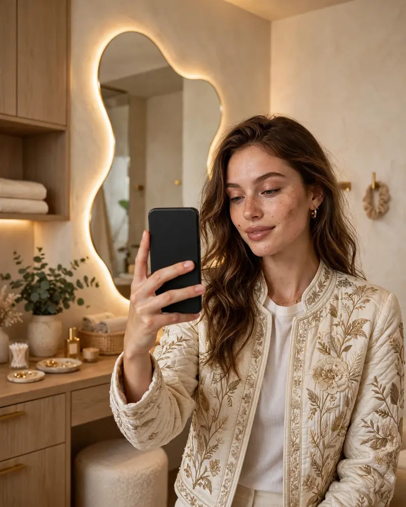 Wavy Mirror Selfie