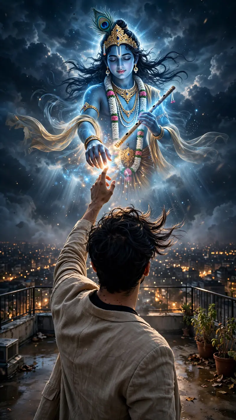Krishna Divine Rooftop Portrait