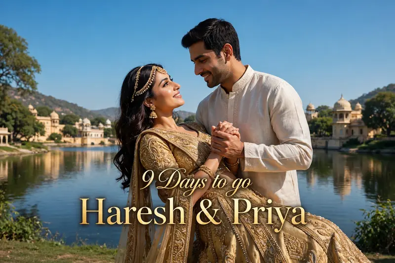 Lakeside Gold Lehenga Prompt