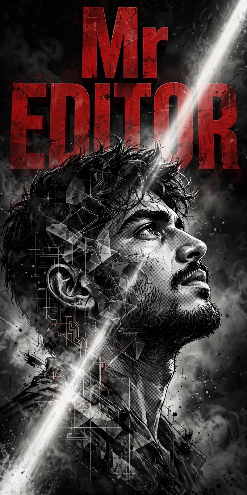 Mr Editor Manga Style Poster