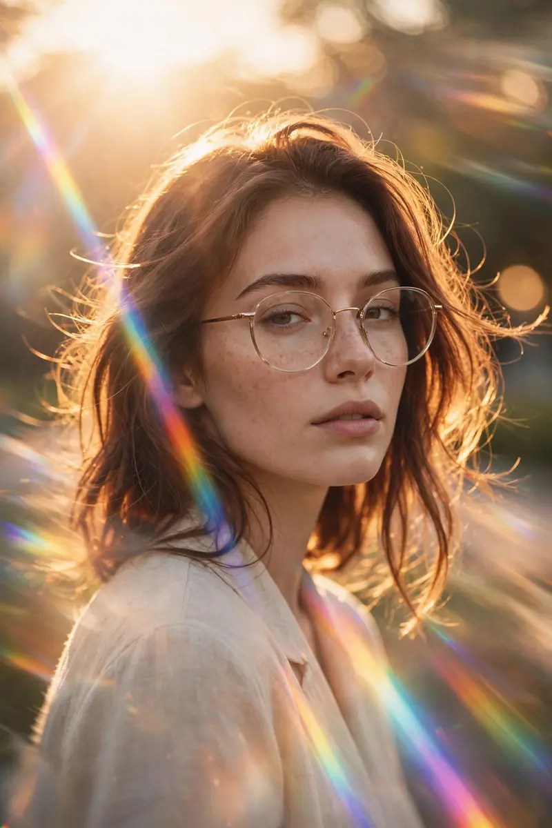 Golden Hour Dreamy Editorial Portrait