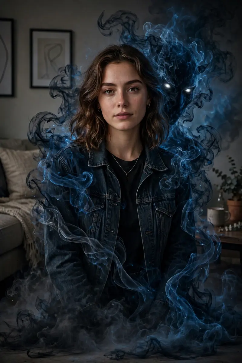 Demonic Smoke Entity Portrait
