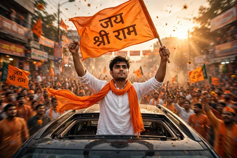 Ram Navami Rally Flag Portrait