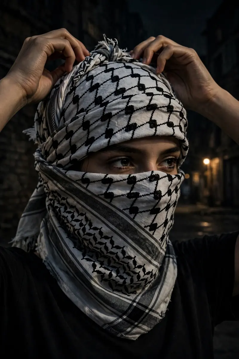 Afghani Keffiyeh Night Portrait