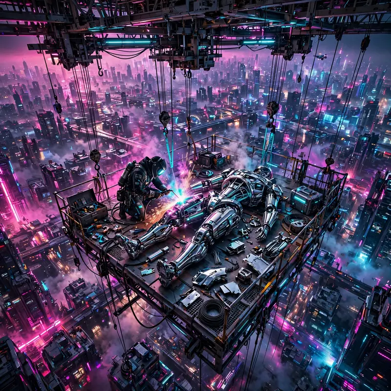 Neon Wasteland Drifter