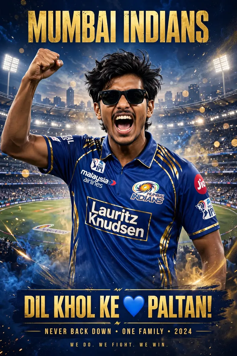Mumbai Indians Sports Poster