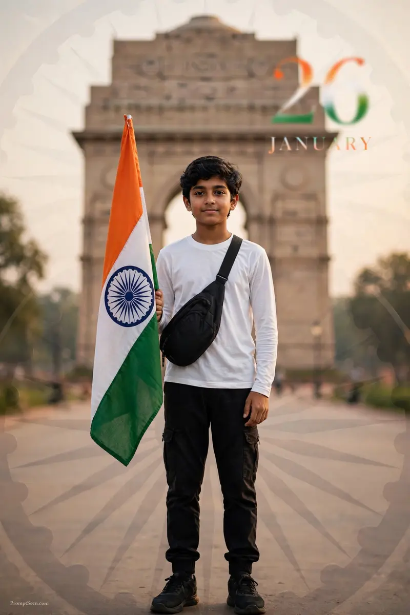 Minimal Republic Day Portrait