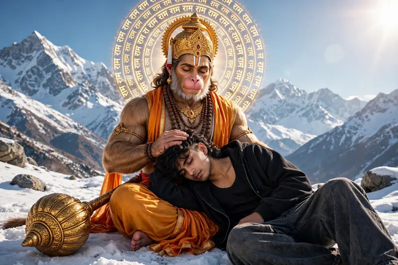 Hanuman Himalaya Blessing Portrait