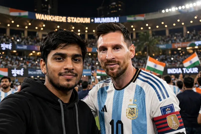 Messi Stadium Fan Portrait