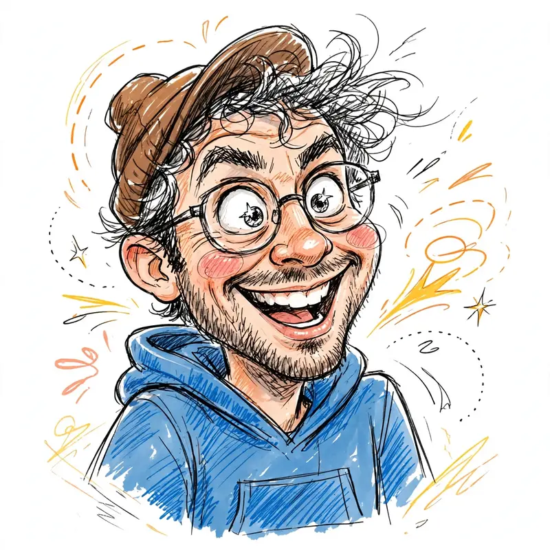 Funny Sketch Cartoon Portrait