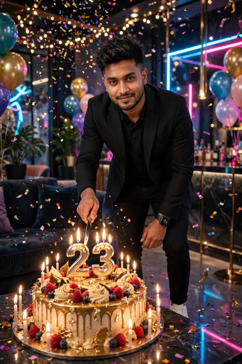 Birthday Cake Lounge Portrait