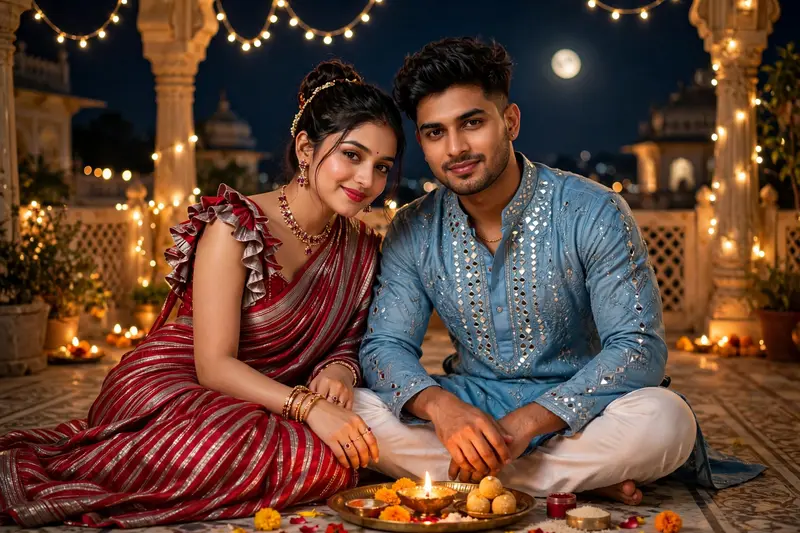 Karwa Chauth Terrace Portrait