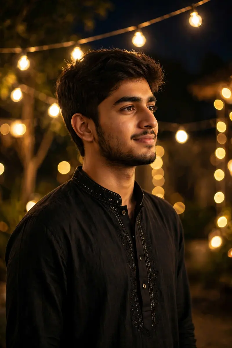 Navratri Night Lights Portrait