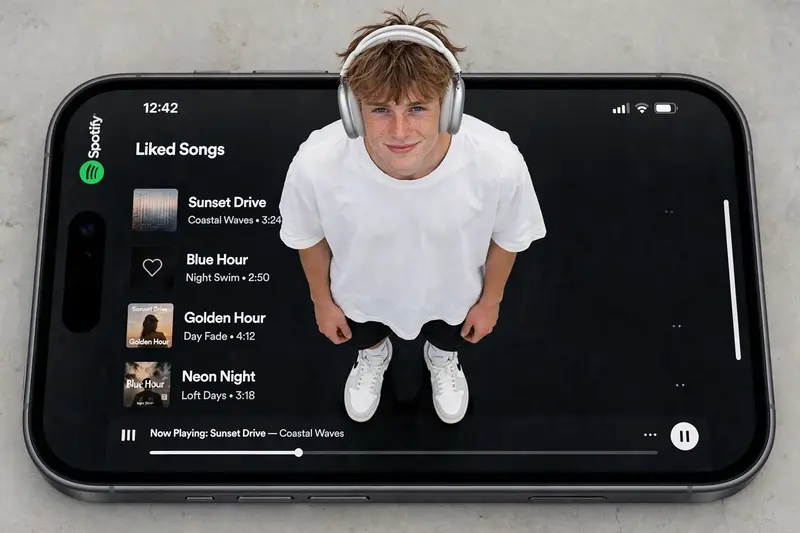 Giant iPhone Screen Portrait