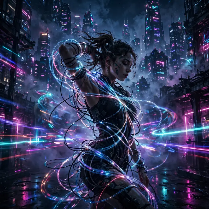 Neon Skyline Dive