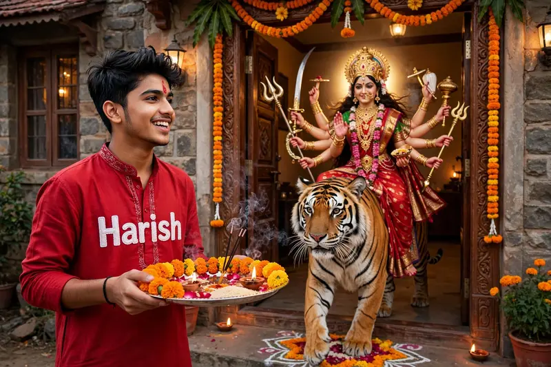 Navaratri Durga Welcome Portrait