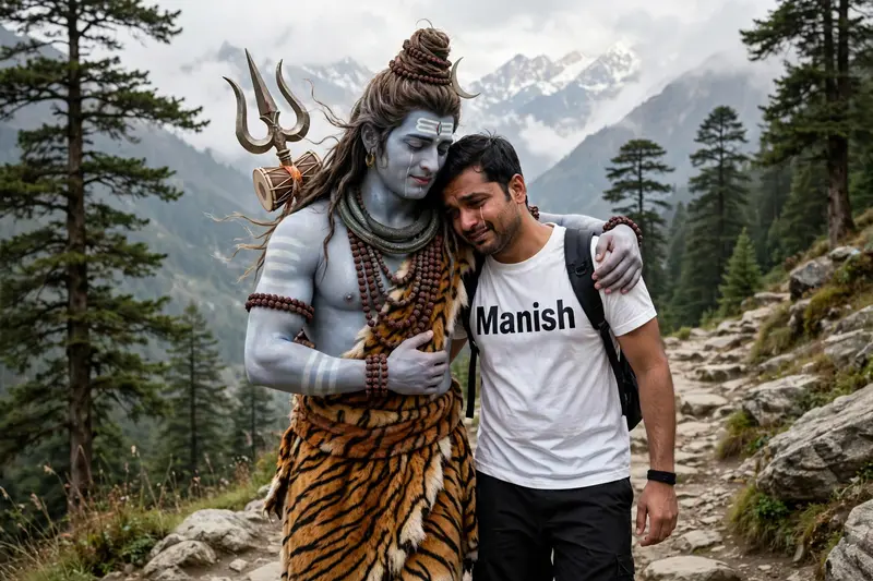 Shiva Mountain Hug Portrait