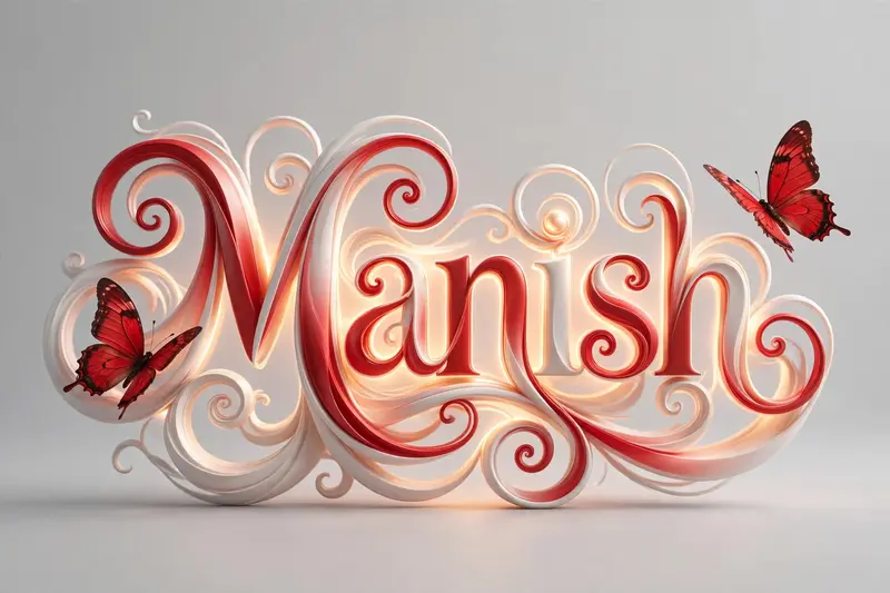 3D Name Typography Art