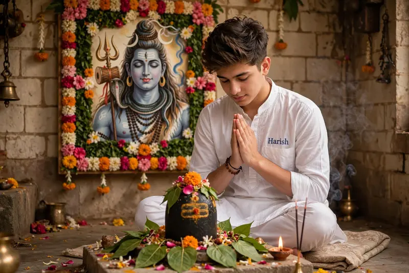 Shivling Prayer Portrait