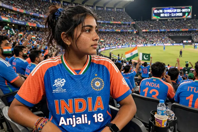 Stadium Cricket Fan Portrait