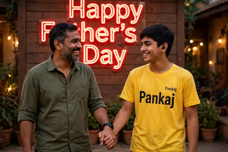 Fathers Day Hand Holding Portrait