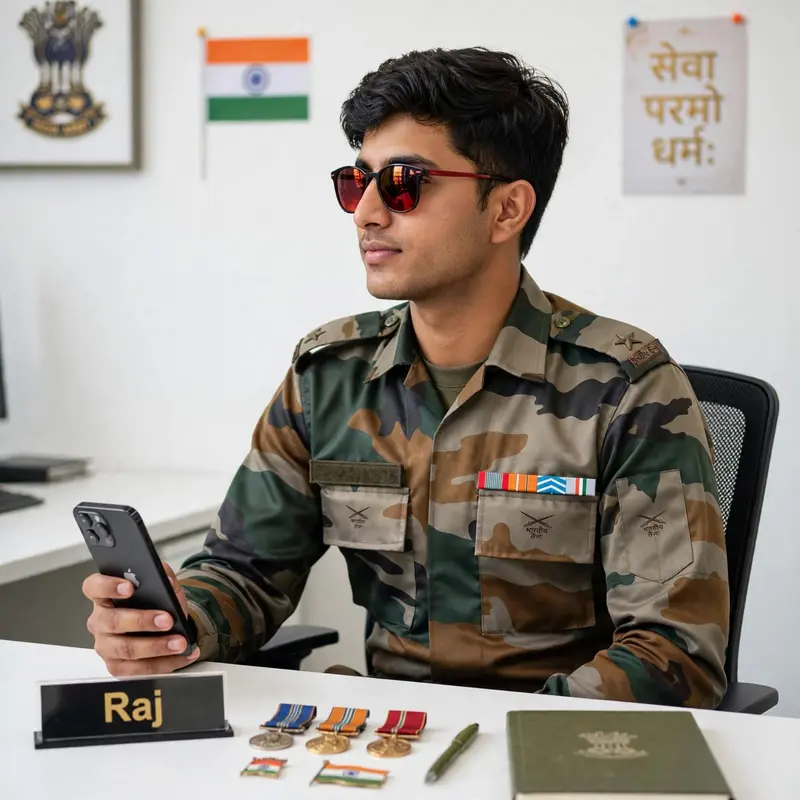 Army Officer Office Portrait