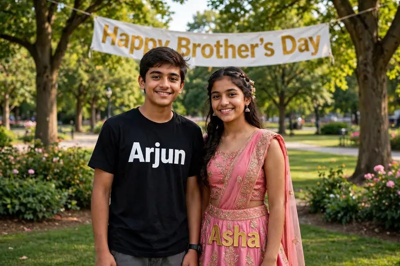 Brother Sister Day Portrait