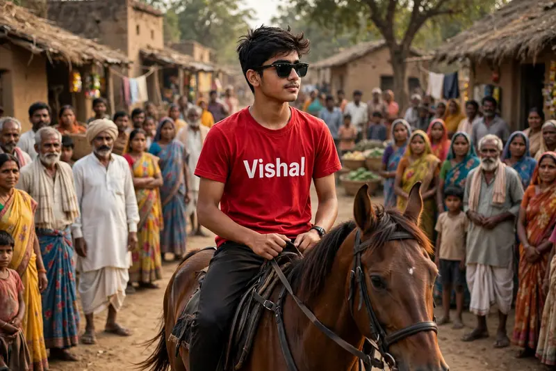 Horse Riding Village Portrait