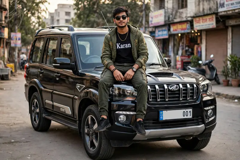 Scorpio Car Name Portrait