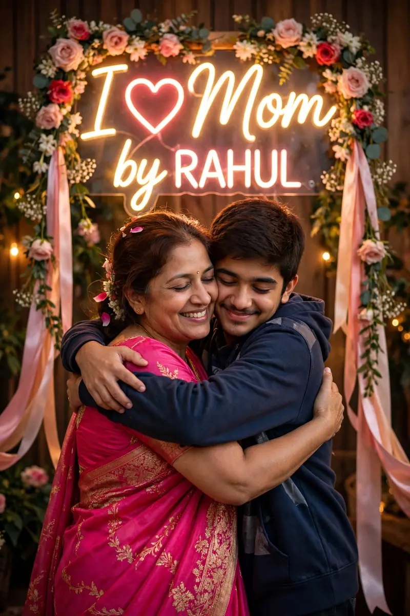 Mother Son Hug Portrait