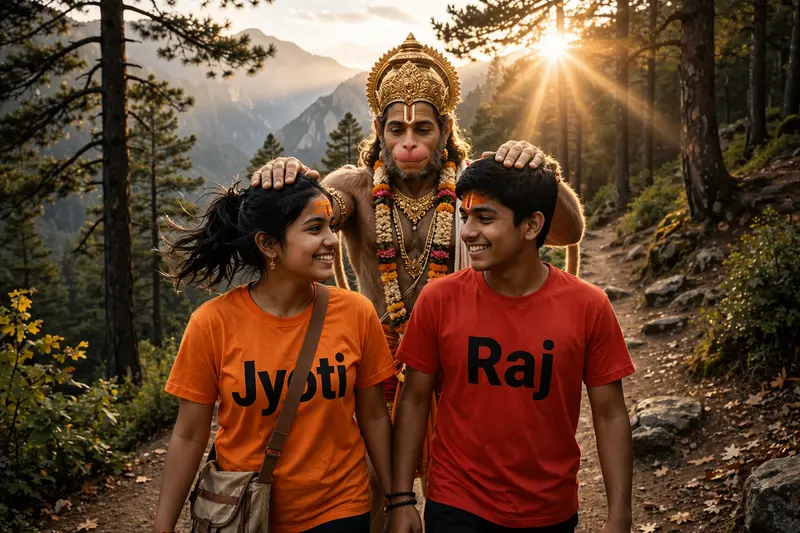 Hanuman Mountain Couple Portrait