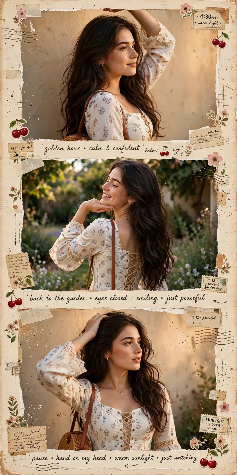 Floral Dress Garden Collage