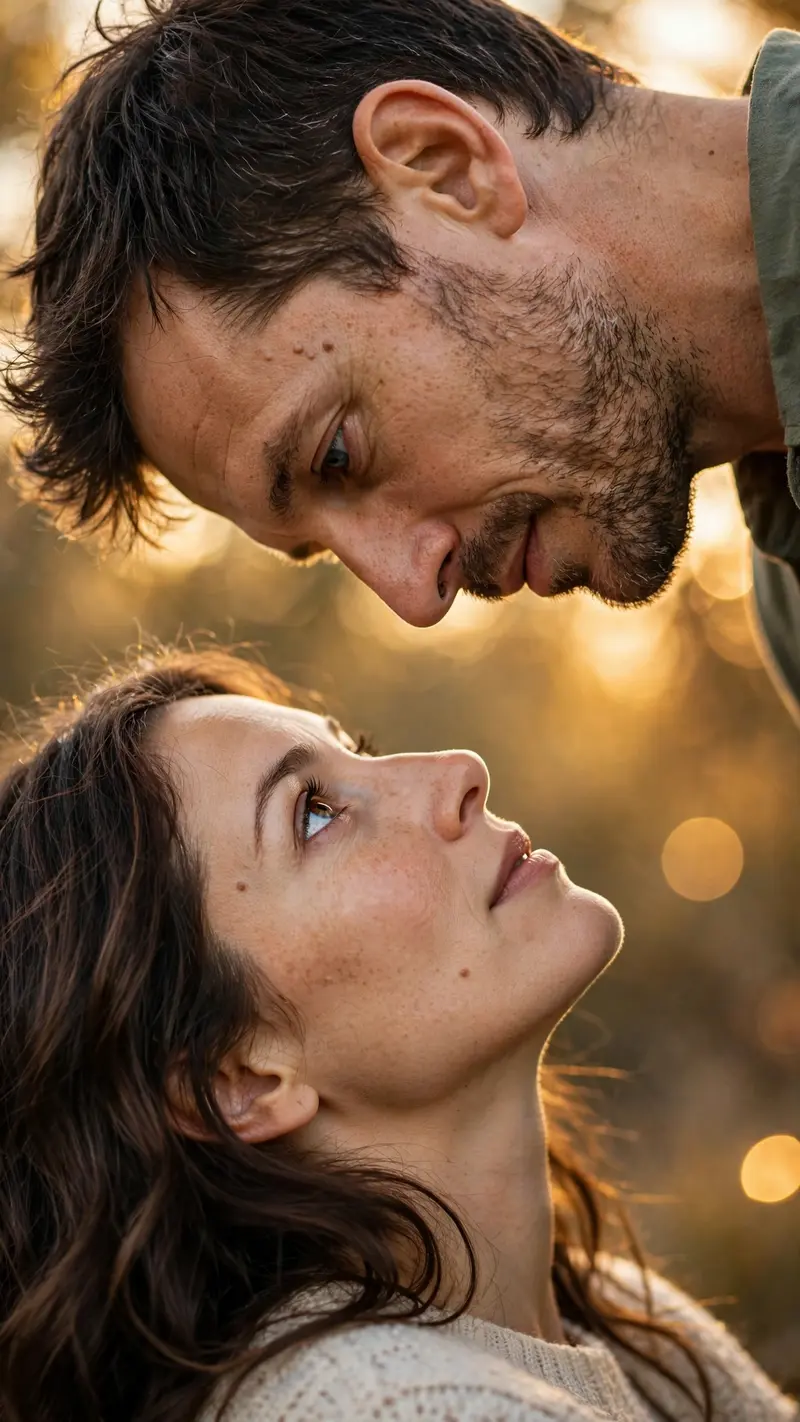 Intimate Close-Up Couple Portrait