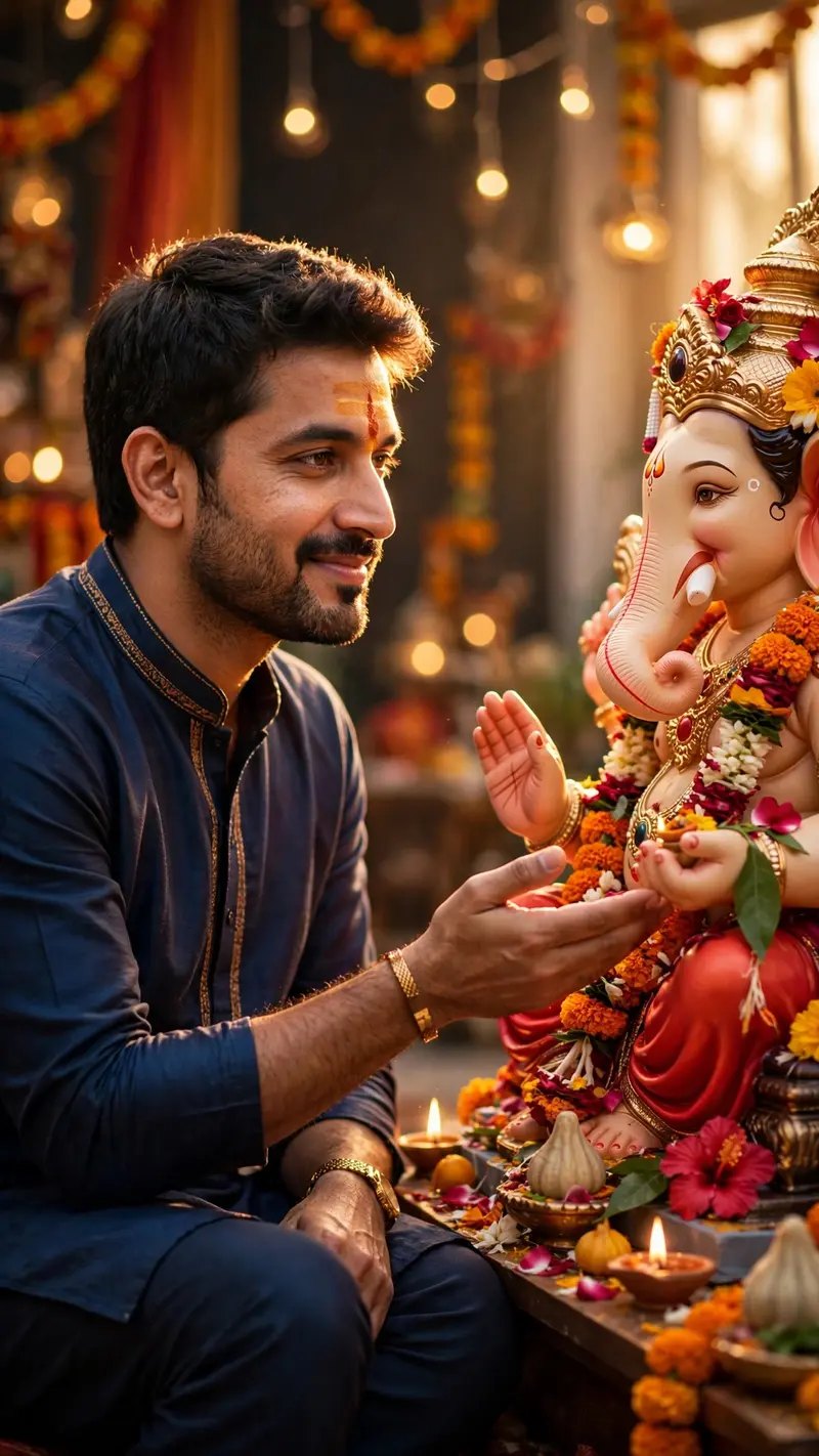 Ganpati Bappa Kurta Look