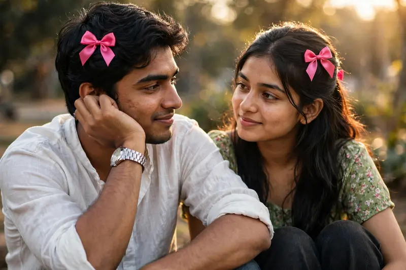 Candid South Asian Couple Photo
